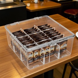 duisoad Tea Bag Organiser Tea Bags Storage Tea Boxes for Tea Bags for Countertops, Kitchen Cabinets, Pantry, Tea Bags, Coffee, 22.8 x 23.5 x 10.5 cm