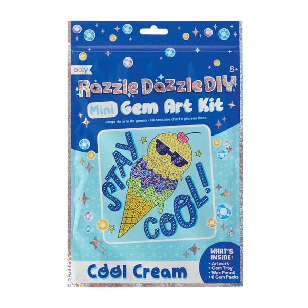 OOLY Razzle Dazzle Mini Gem Art Kit Cool Cream Ages