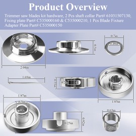 2 Pcs Grass Trimmer Adapter Plate, Blade Adapter Part# C535000210 & C535000160, Fit for Echo SRM Trimmer Blade Kit, Fits Models: SRM-210 SRM210U SRM-211 SRM-225 SRM230U SRM-251 SRM260U SRM261U SRM265U