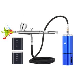 Casubaris Airbrush kit with Compressor Portable Cordless Airbrush kit,Rechargeable auto Stop Dual Action air Brush Pen,Match Different Airbrush Guns for Barbers Model Painting Nail Art Craft Makeup