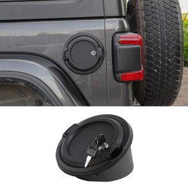 For Jeep JL Locking Gas Cap Cover Fuel Door for 2018-2025 Jeep Wrangler JL & Unlimited Sport Rubicon Sahara 2-Door 4-Door