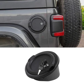 For Jeep JL Locking Gas Cap Cover Fuel Door for 2018-2025 Jeep Wrangler JL & Unlimited Sport Rubicon Sahara 2-Door 4-Door
