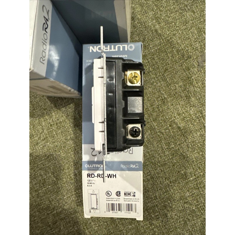 Lutron Dimmer RDRDWH RD-RD-WH Radiora 2 Remote Dimmer 120V White