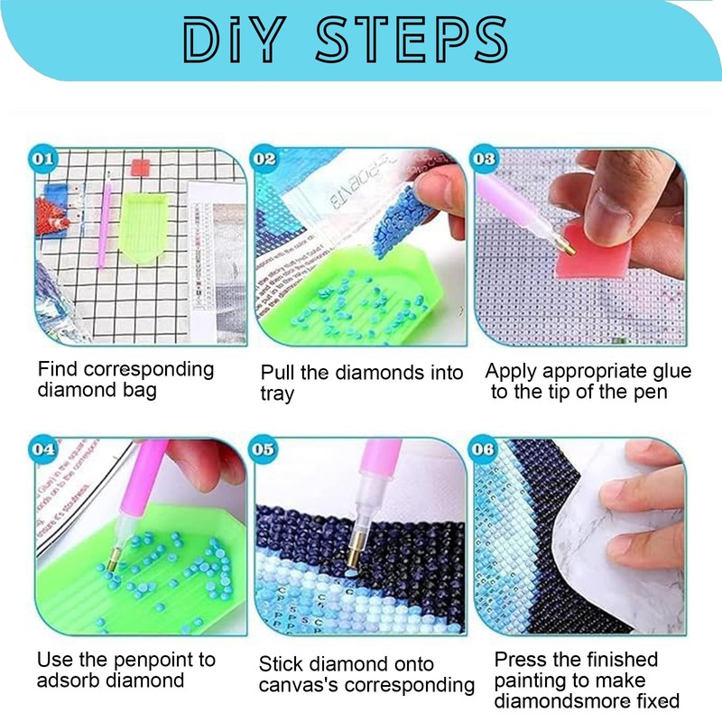 Glvomazty DIY Diamond Painting Craft Set, 5D Diamond Painting Pictures