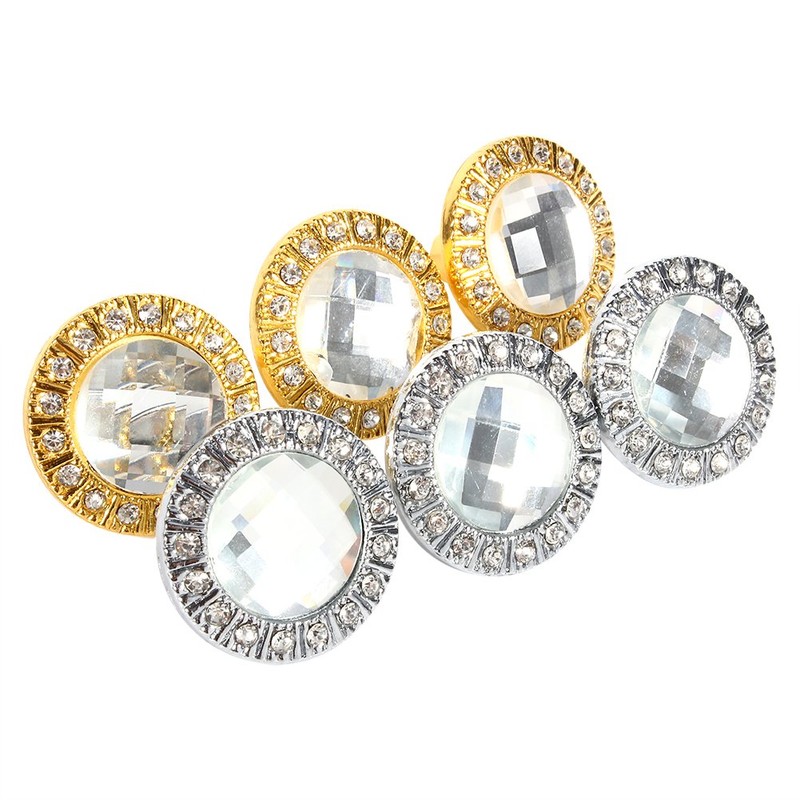 Yosoo 10pcs 30mm Clear Crystal Diamond Door Knobs Wardrobe Doorknob