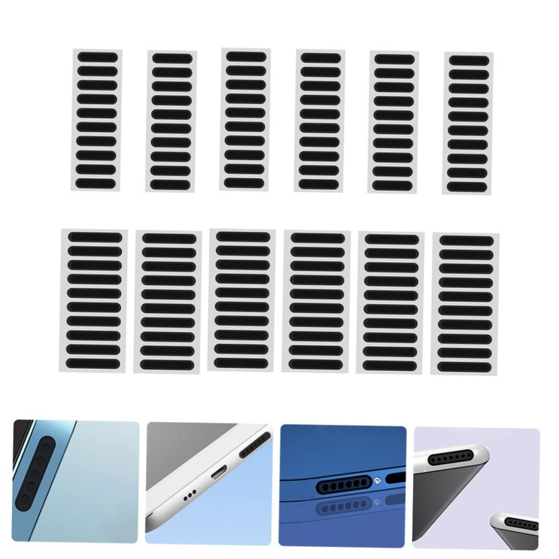 KOMBIUDA 120Pcs Phone Speaker Mesh Stickers Dustproof Net for Speakers