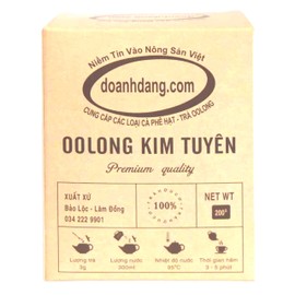doanhdang - 7 Oz Premium Oolong Tea, Vietnamese Oolong Loose Leaf Tea with Fresh Taste, CauDat Oolong Tea in High Mountain, For Morning Companion, Vietnamese Golden Lily Tea (JinXuan Oolong)