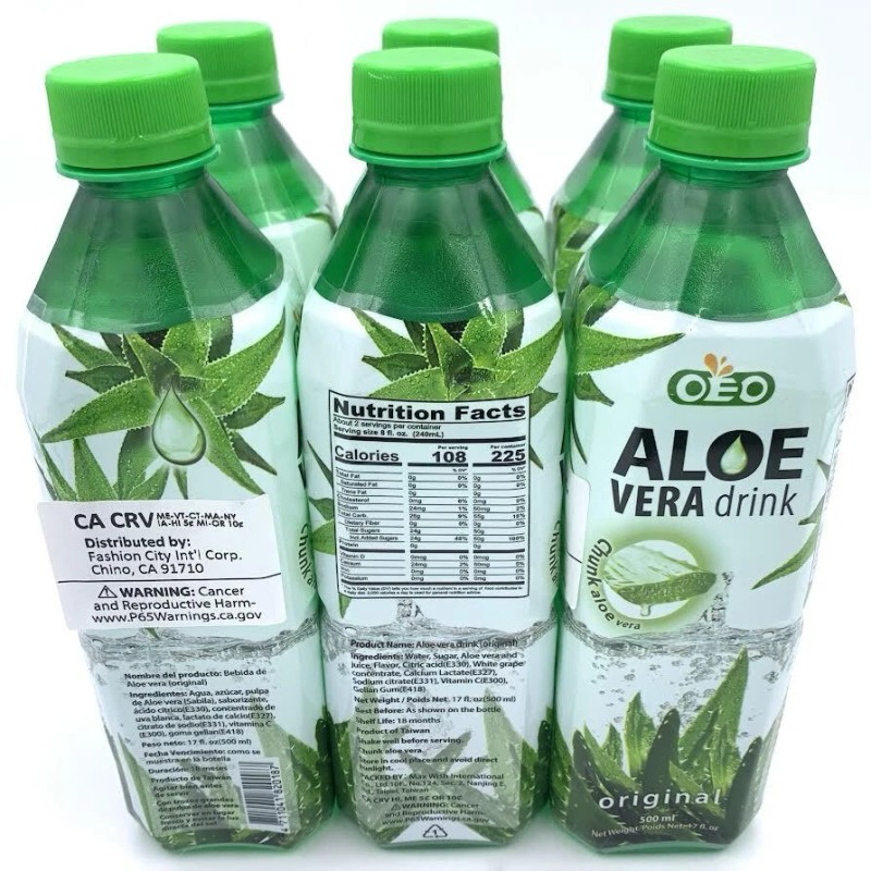 Oeo Aloe Vera Drink - Original Flavor 500mlX6bottle