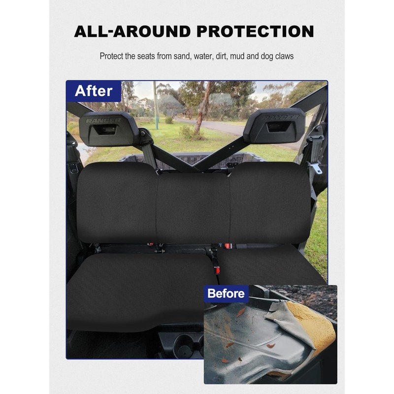 ZIDIYORUO UTV Seat Cover for Polaris Ranger 1000 2020-2025 &
