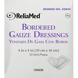 ReliaMed Sterile Bordered Gauze Dressing 4" x 4"