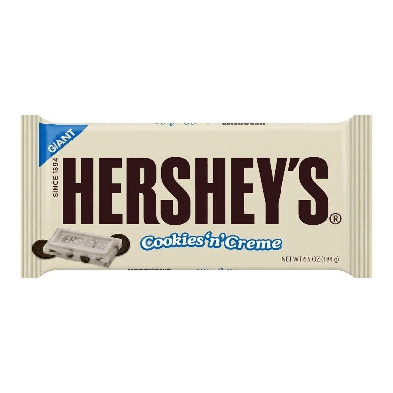 HERSHEY'S Cookies 'N' Crème Giant Bar, 6.5-Ounce Bar BULK LIMITED