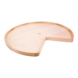 Hardware Resources LSK28H Wooden Kidney Lazy Susan With Hole, Maple