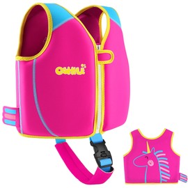 OSHYLE Children's Girls Boys Swimming Vest for Toddlers with Adjustable Safety Straps Age 1-9 (CA-Unicorn, S(1-3))