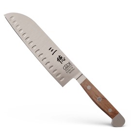 Güde Alpha Barrel Oak Series - 7" Santoku Knife - Made in Solingen, Germany Since 1910 - Rare Oak Wood, Over 80 Years Old.