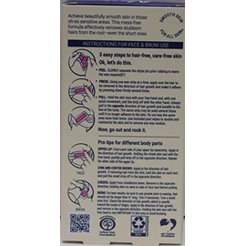Nair Tiras de cera depiladora, 40 unidades para cara/bikini (paquete de 2)