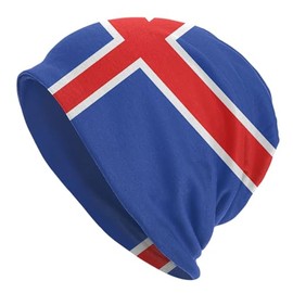 Iceland Flag Beanie Hats Skull Cap Sleep Hat Slouchy Scarf Headwear for Men Women