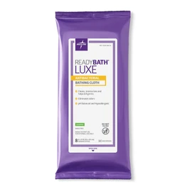Medline ReadyBath LUXE Antibacterial Bath Wipes with Aloe Hypoallergenic