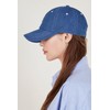 VARZAR 3D Monogram Stitch Over Fit Ball Cap Blue Denim