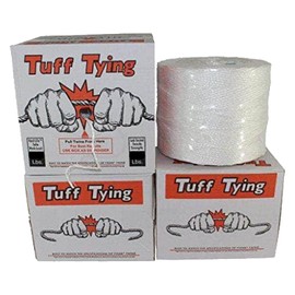SGT KNOTS Tuff Tying Twine - Polypropylene, UV, Moisture and Chemical Protection Twine for Commercial Bundling, Packaging (1 ply - 8500ft, White)