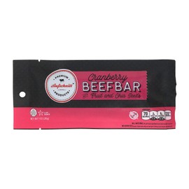 Aufschnitt Cranberry Beef Bars with Real Fruit and Chia Seeds | Certified Glatt Kosher | Gluten Free, No Nitrites | 24 ct. â¦