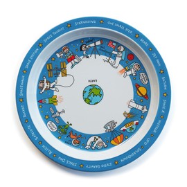 Tyrrell Katz Kids Space Printed Plate in Melamine - Dishwasher Safe Children's Outdoor Dining Everyday Tableware - 21.5 cm