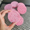Massage Cleansing Round Sea Sponge for Facial Cleansing 10 Pieces 2ea