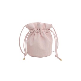 Miniministore Mini Shoulder Bag, Crossbody Drawstring Bag, Women's Trend, Silver Bag, Mini Bag, Adult, Cute, Compact Bag, Easy to Use Pochette, Korean Style Bucket Bag, Pink