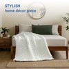 YnM Cooling Chunky Throw Blanket, Medium-Weight, Hand Knitted, Skin Friendly,