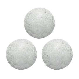Sourcing Map Decorative Glass Balls - 3 Pcs, 2.36 Inch Orbs, Centerpiece Balls, Mosaic Glass Spheres for Decor, Bowls, Vases, Dining Table, Party, White