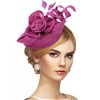Zinniday Fascinators Hats for Women Tea Party - 1920s Rose