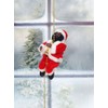 Climbing Ladder Sant Red White Golden Electric Santa Climbing Ladder
