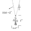 VQGRIXZCE S925 Sterling Silver Dainty Double Christian Faith Cross pendent