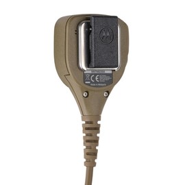 Motorola Solutions NNTN8236A, NNTN8236, Brown, Military Remote Speaker Microphone with 3.5mm Jack.