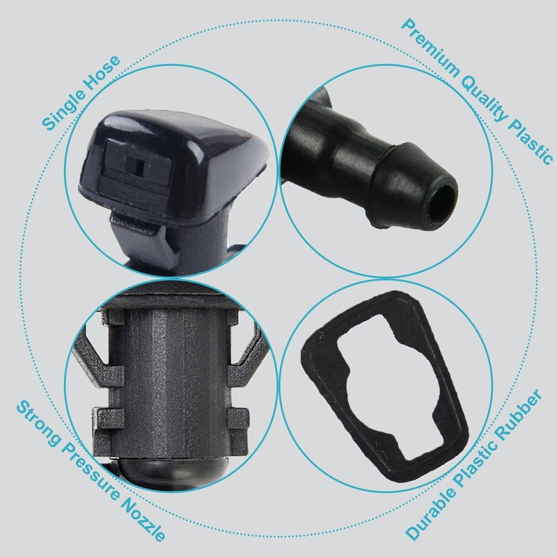 Ensun 8E5Z17603A Windshield Washer Nozzle (Pack of 2) for 2008-2012