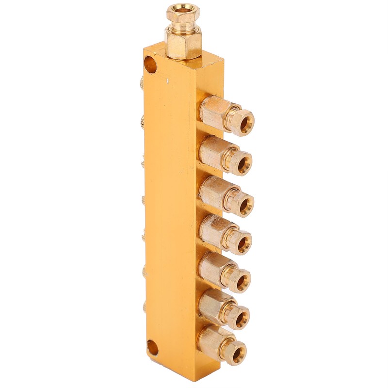 Oil Distributor Adjustable Brass Lube Piston Separator Divider Valve Lubrication