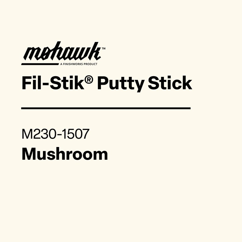 Mohawk Fil-Stik, Wax Putty Stick for Wood Repair, Mushroom, M230-1507,