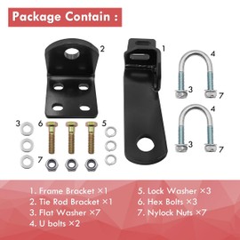 RBK24 Reflex Steering Stabilizer Mounting Bracket Kit Compatible with Roadmaster RM-RSSC Compatible with 1987-2024 Ford E250, 350, and 450 Based Motor Homes with OE Steering Damper