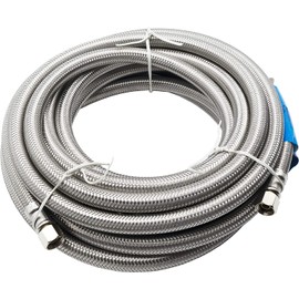 Supplying Demand 04-90220SS-LF 20 Foot Stainless Steel Braided Water Line for Refrigerator Ice Maker