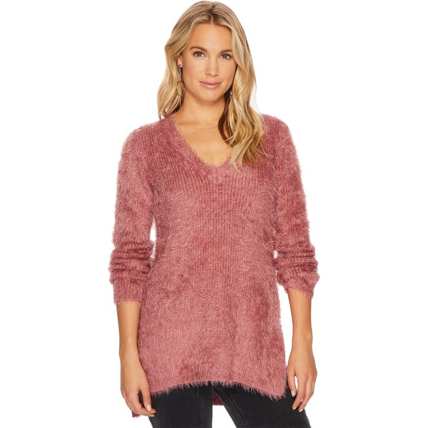 Jack by BB Dakota Women's Pam Eyelash Fuzzy Deep V