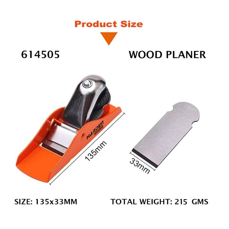 Harden HARDEN 614505, Mini Hand Wood Planer, 135mm Long, Working