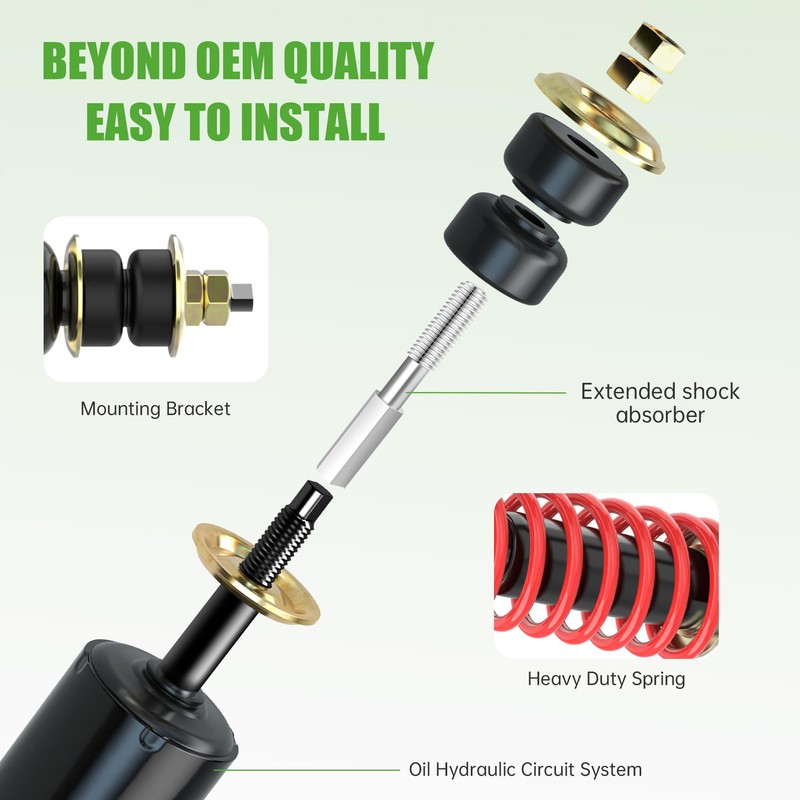 10L0L Heavy Duty Coil Springs Golf Cart Front/Rear Shock Absorber