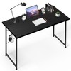 YSSOA Small Space Writing Desk with Headphone Hooks Modern Simple