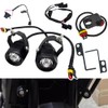 Fsdatongdazi Motorcycle LED Auxiliary Light Kit with Connector Mount Brackets