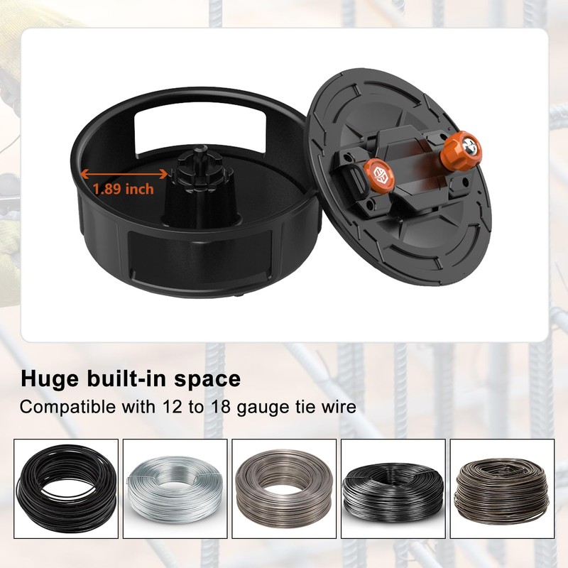 Tie Wire Reel – Lightweight Aluminum, Quick Lock Mechanism, Ambidextrous