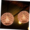 jojofuny Imitation Rattan Pendant Lampshade Replacement for Retro Lighting Easy