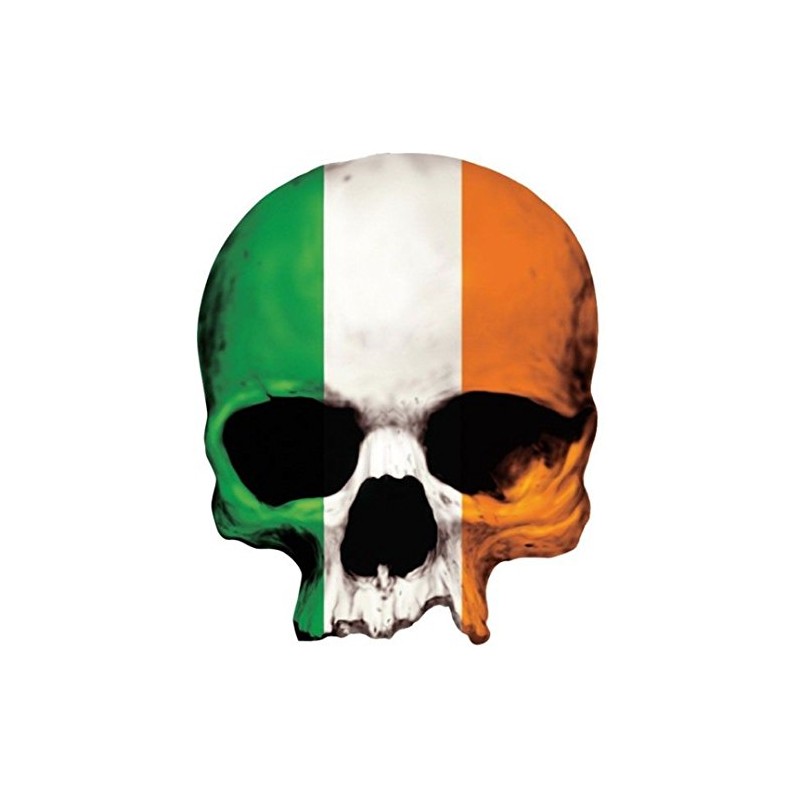 Skull Ireland Flag Bumper Sticker CAR Sticker Laptop Sticker Toolbox