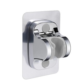 NearMoon Self Adhesive Shower Head Holder-Adjustable Handheld Shower Holder NO Drilling Wall Mount Waterproof (1 Pack, Chrome Finish)