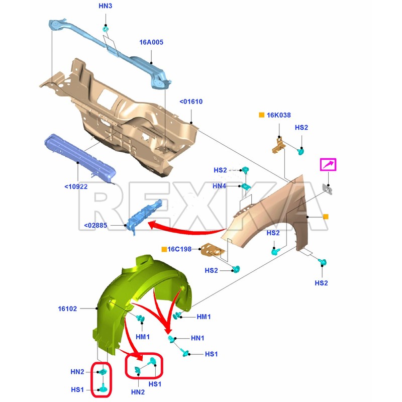 Rexka 10 Sets T30 Engine Splash Shield Guard Undertray Cover