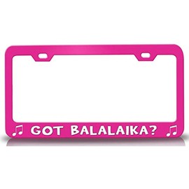 Custom Brother - GOT Balalaika with Music Note Metal Car SUV Truck License Plate Frame Pn b89