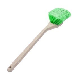 Nanoskin Professional 20-Inch Angled Tire & Wheel Cleaning Brush - Durable Green Polystyrene Bristles for Effective Auto Detailing, Gentle Car Wash Tool | Long-Handled Scrub Brush for Trucks and RVs